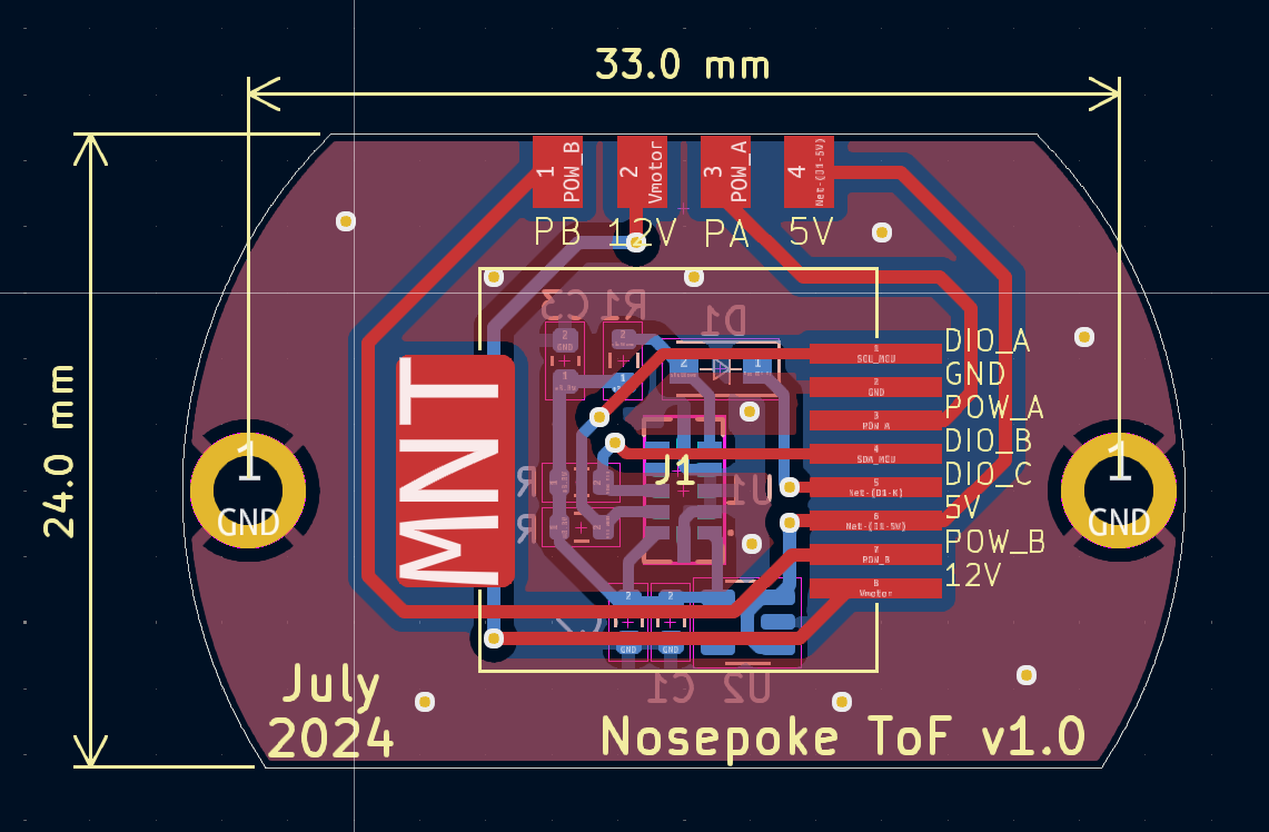 Pcb Rear Electronics - Haptic Time of Flight Nosepoke Documentation